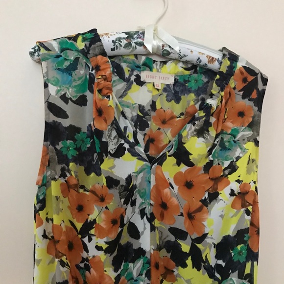 Eight sixty floral print dress spring summer bright - Picture 3 of 4